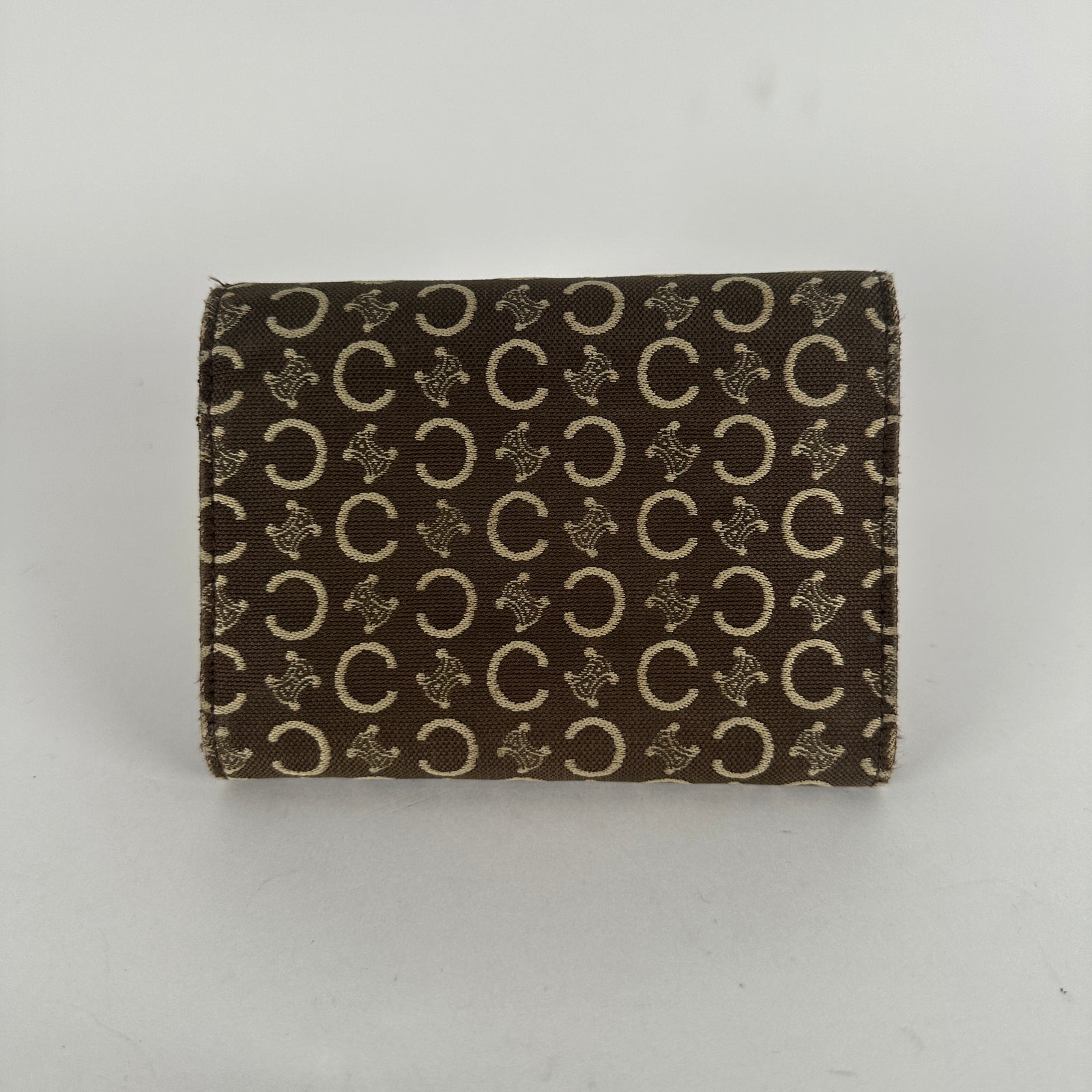 Celine Brown Macadam Cloth Bifold Wallet
