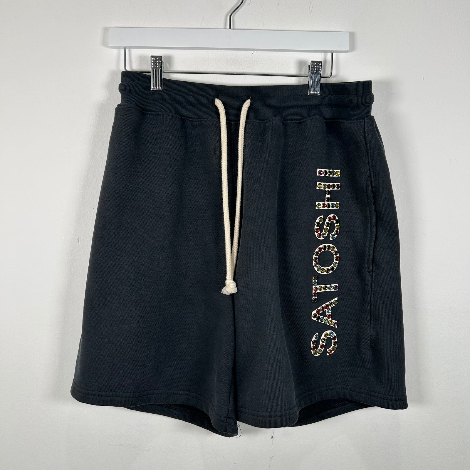 Satoshi Nakamoto Gemstone Logo Black Shorts Size L