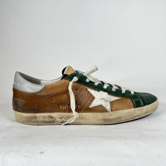 Golden Goose Green/Brown Superstar Sneaker Size 45