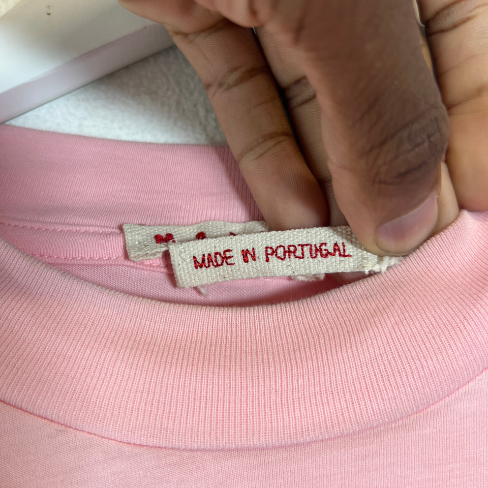Marni Pink Bouquet Logo T-Shirt Size L