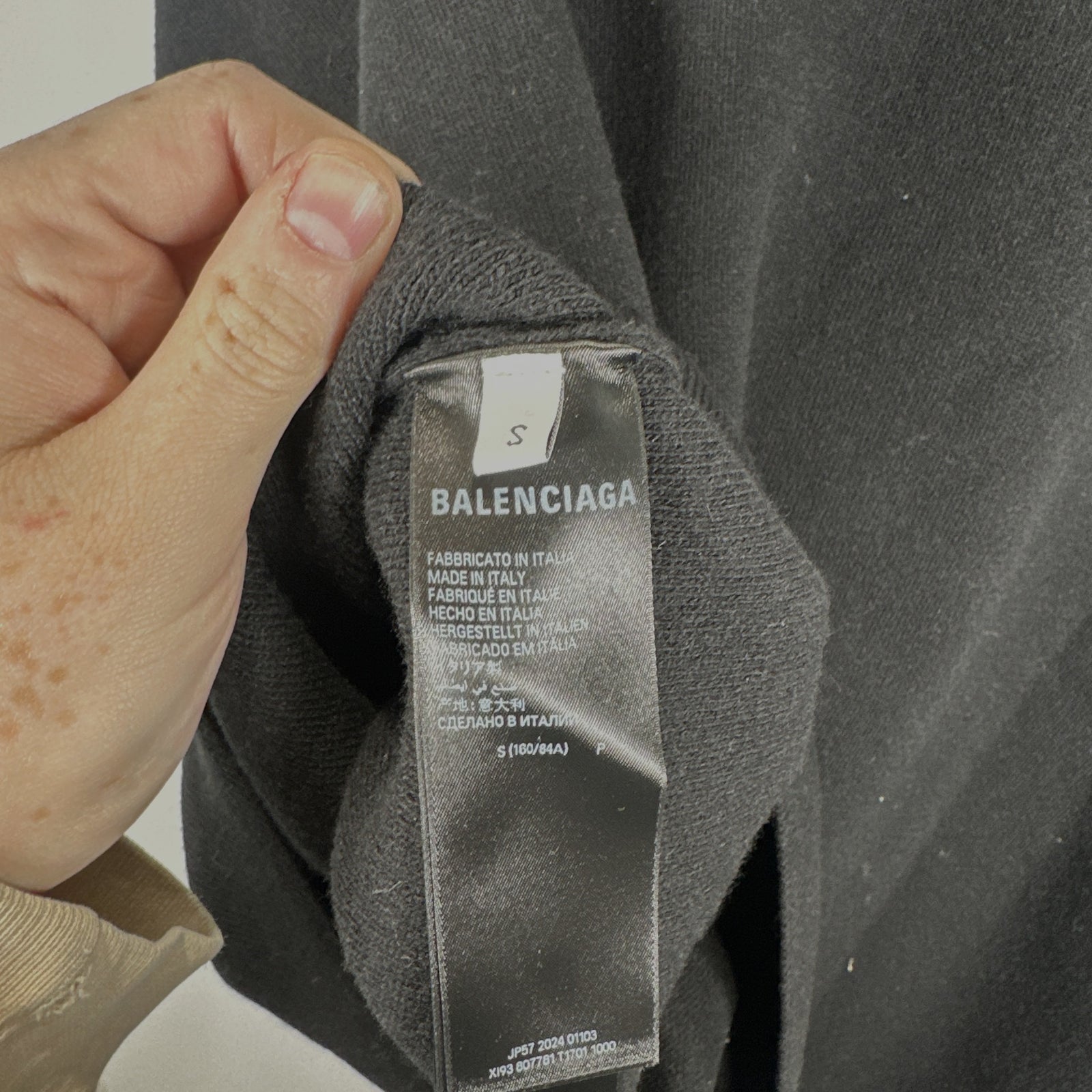 Balenciaga 3B Logo Black Ski Wool Sweater Size S