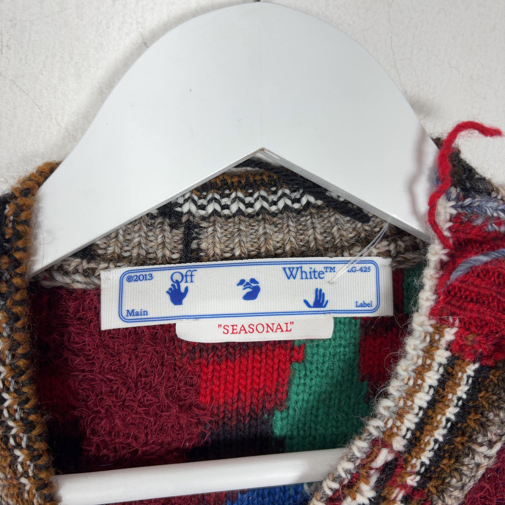 Off-White Arrow Tab Chaos Knit Hoodie