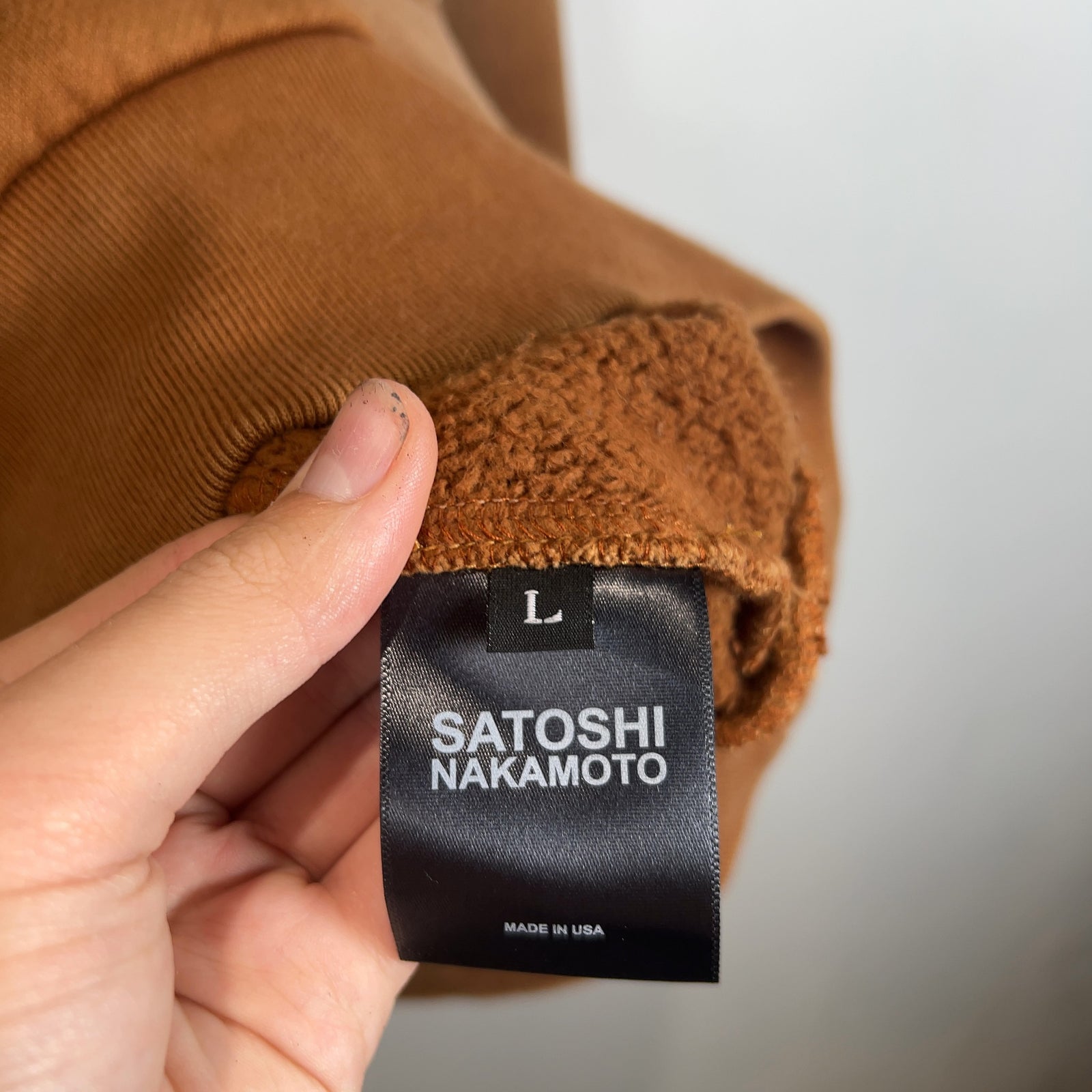 Satoshi Nakamoto Spell Out Logo Cargo Hoodie