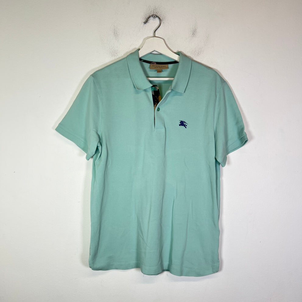 Burberry Mint Blue Hatley Camo Polo Shirt