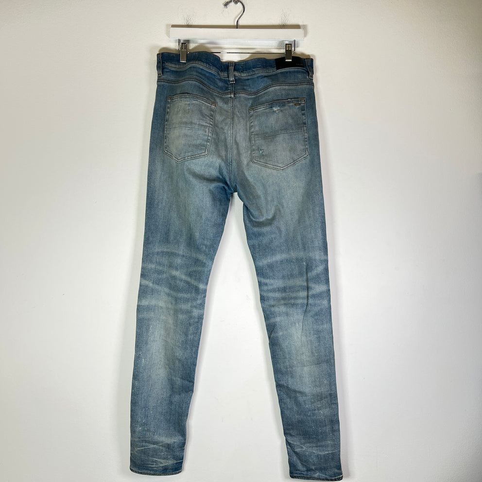Amiri Cracked Orange Distressed MX1 Jeans