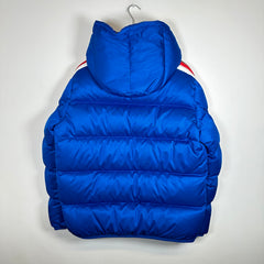 Moncler Blue Sanbesan Giubbotto Side Stripe Puffer Size XL