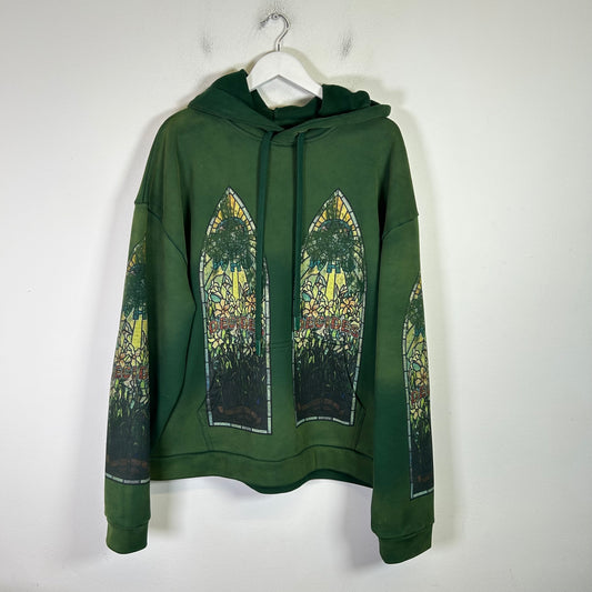 Who Decides War Vintage Green Faded Hoodie