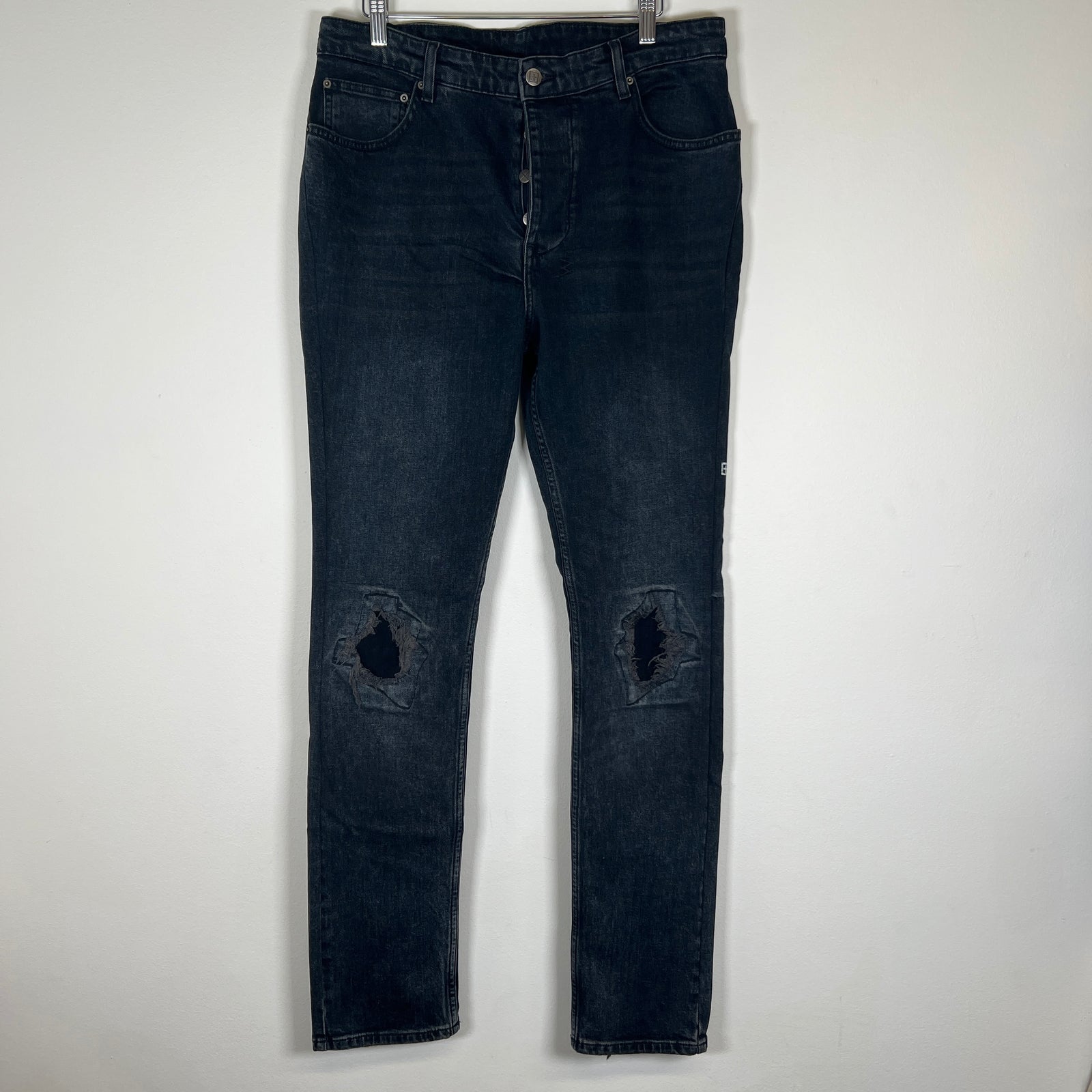 Ksubi Blue Wash Knee Holes Size 36
