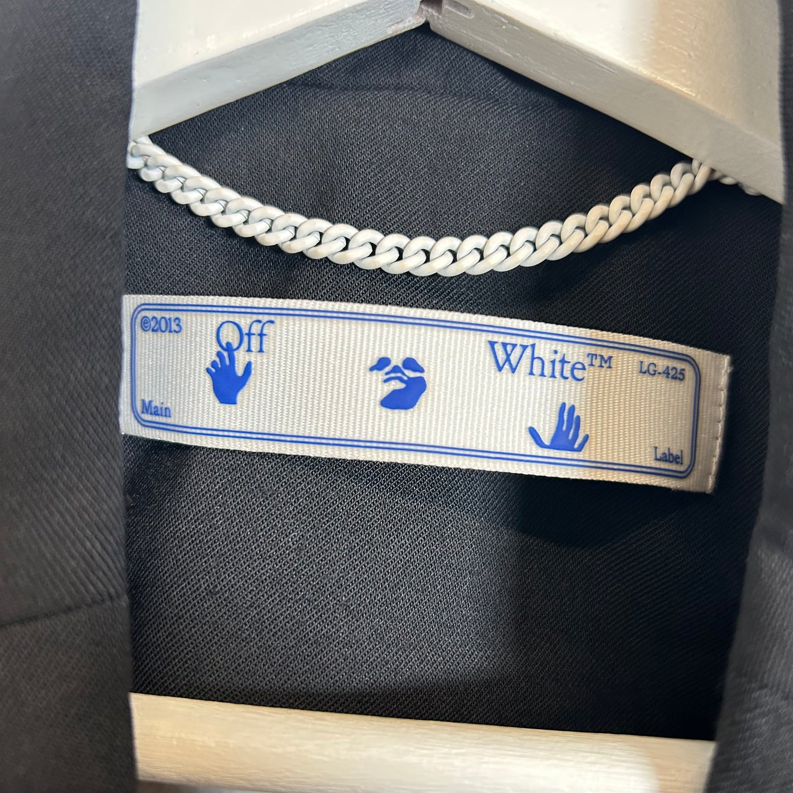 Off-White Black Open Back Twill Blazer Size 42