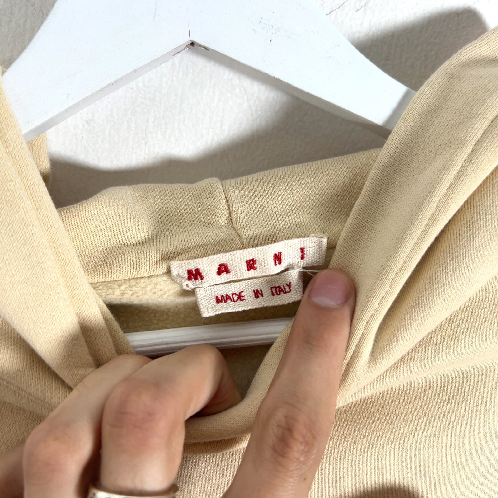 Marni Blue Spell Out Logo Hoodie