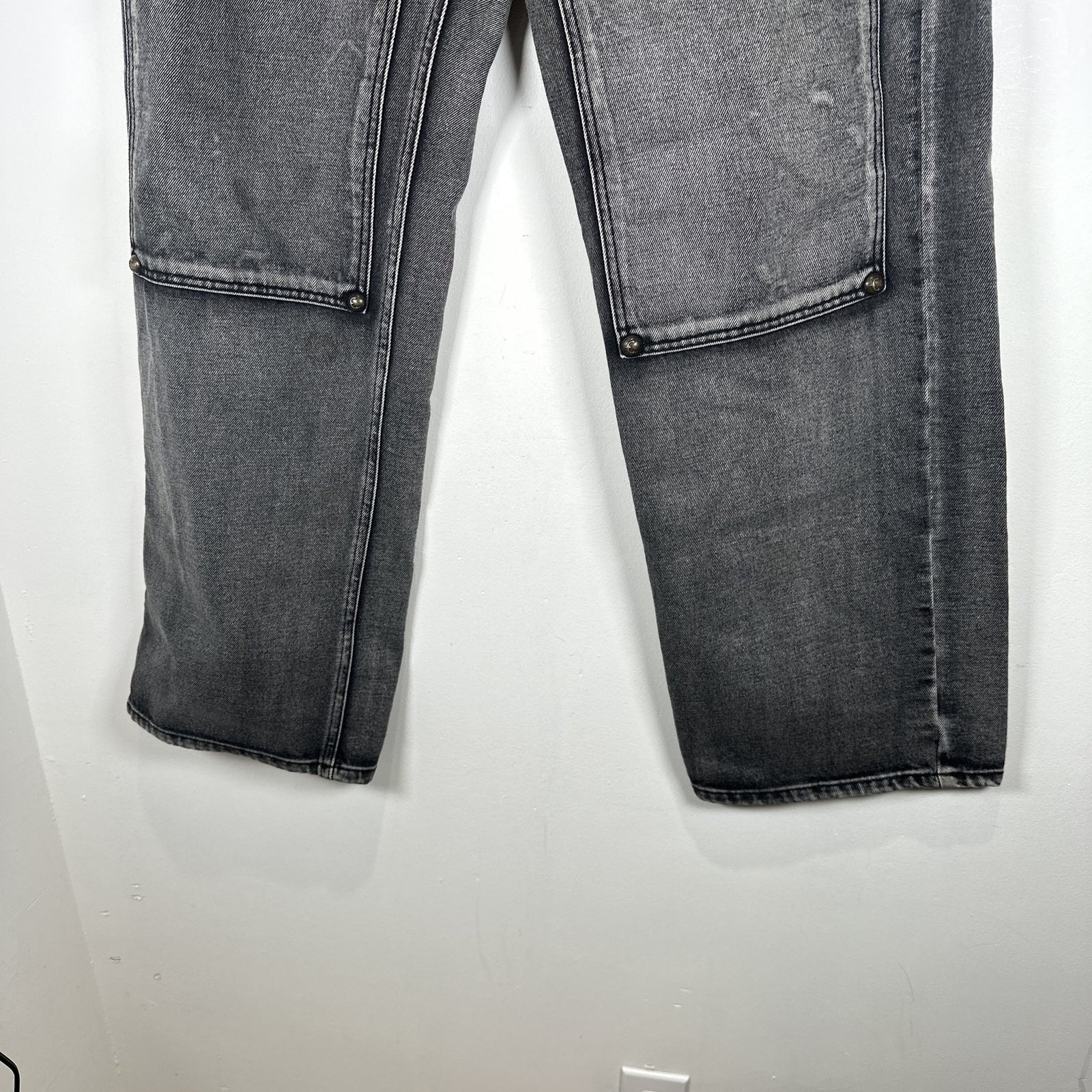 Thug Club Double Knee Grey Wash Carpenter Pants Size 34