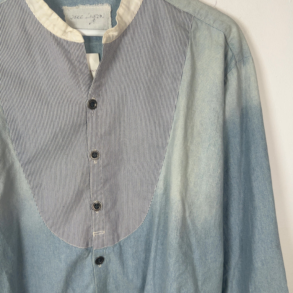 Greg Lauren Reconstructed Denim Tunic Shirt