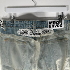 Who Decides War Eternal Heart Lace Jeans Size 36
