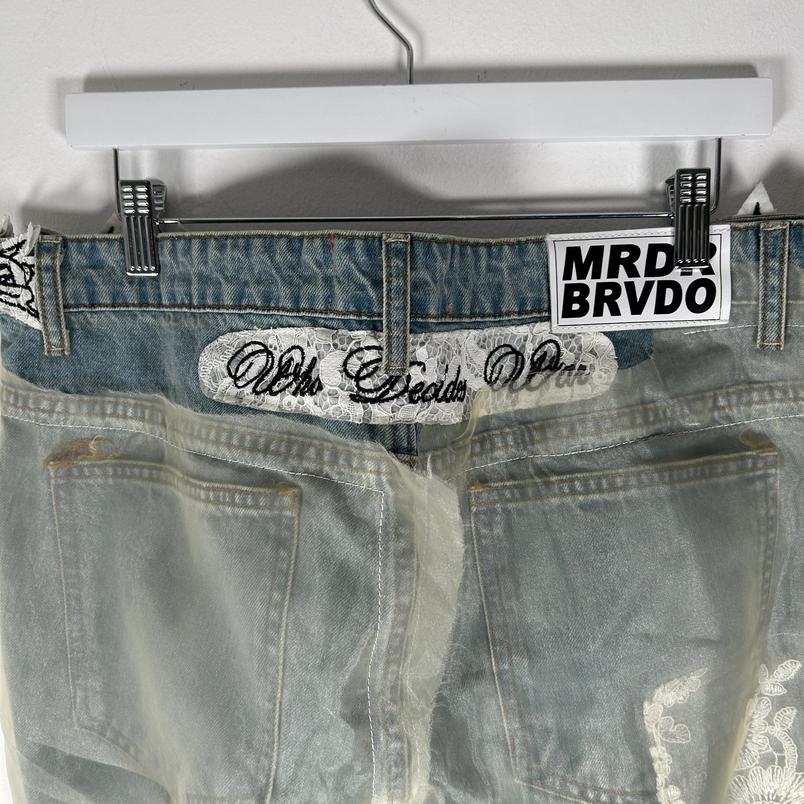 Who Decides War Eternal Heart Lace Jeans Size 36