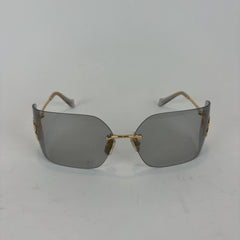 Miu Miu Wraparound Logo Sunglasses