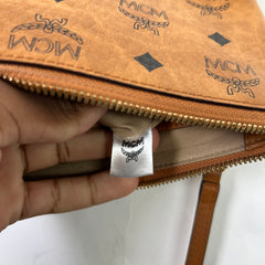 MCM Brown Visetos Crossbody Pouch