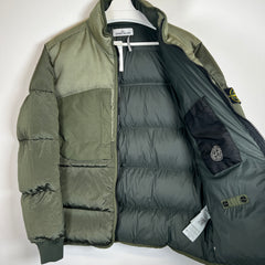 Stone Island Olive Modified Panama Down Jacket Size M