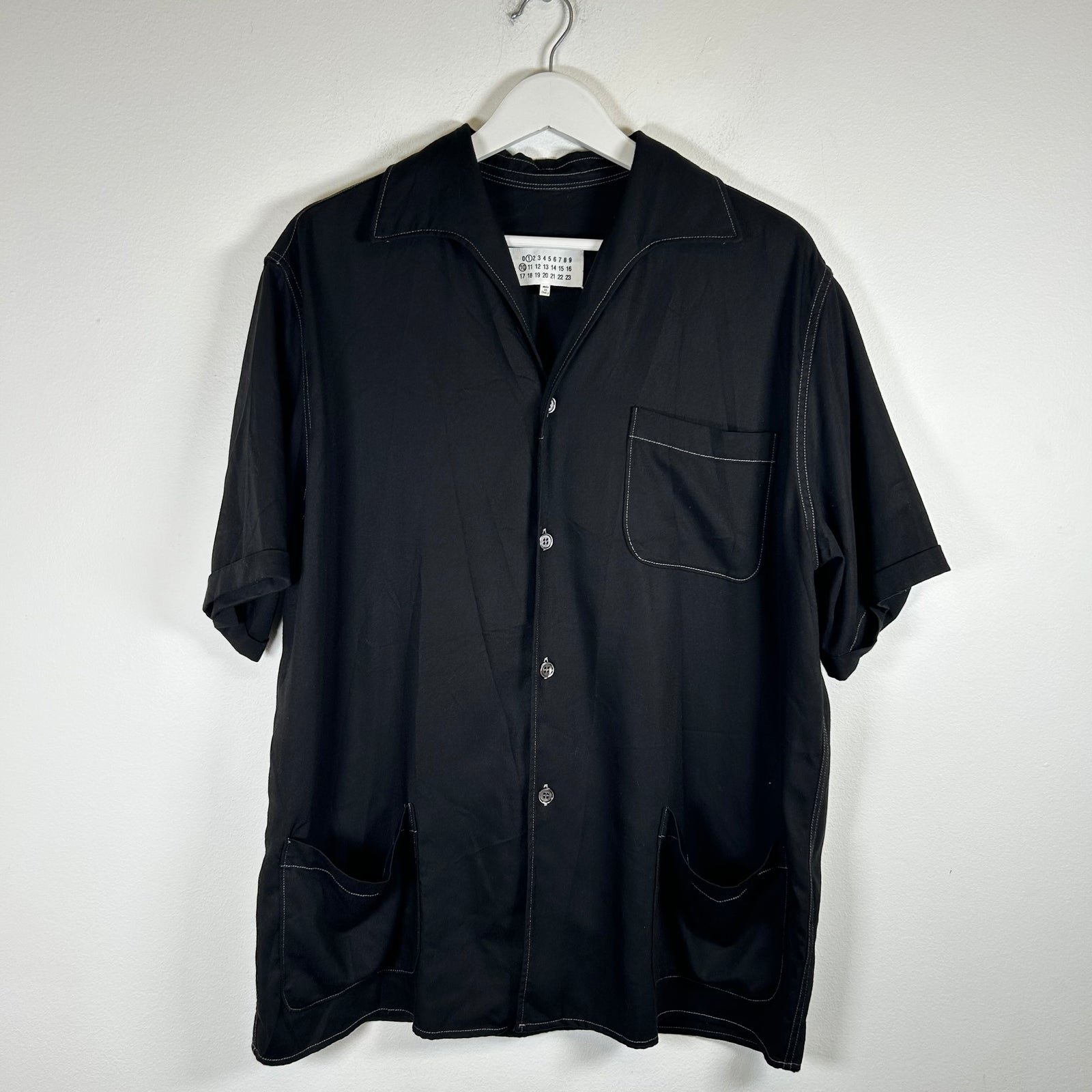 Maison Margiela Black/White Stitch Button Up Size L