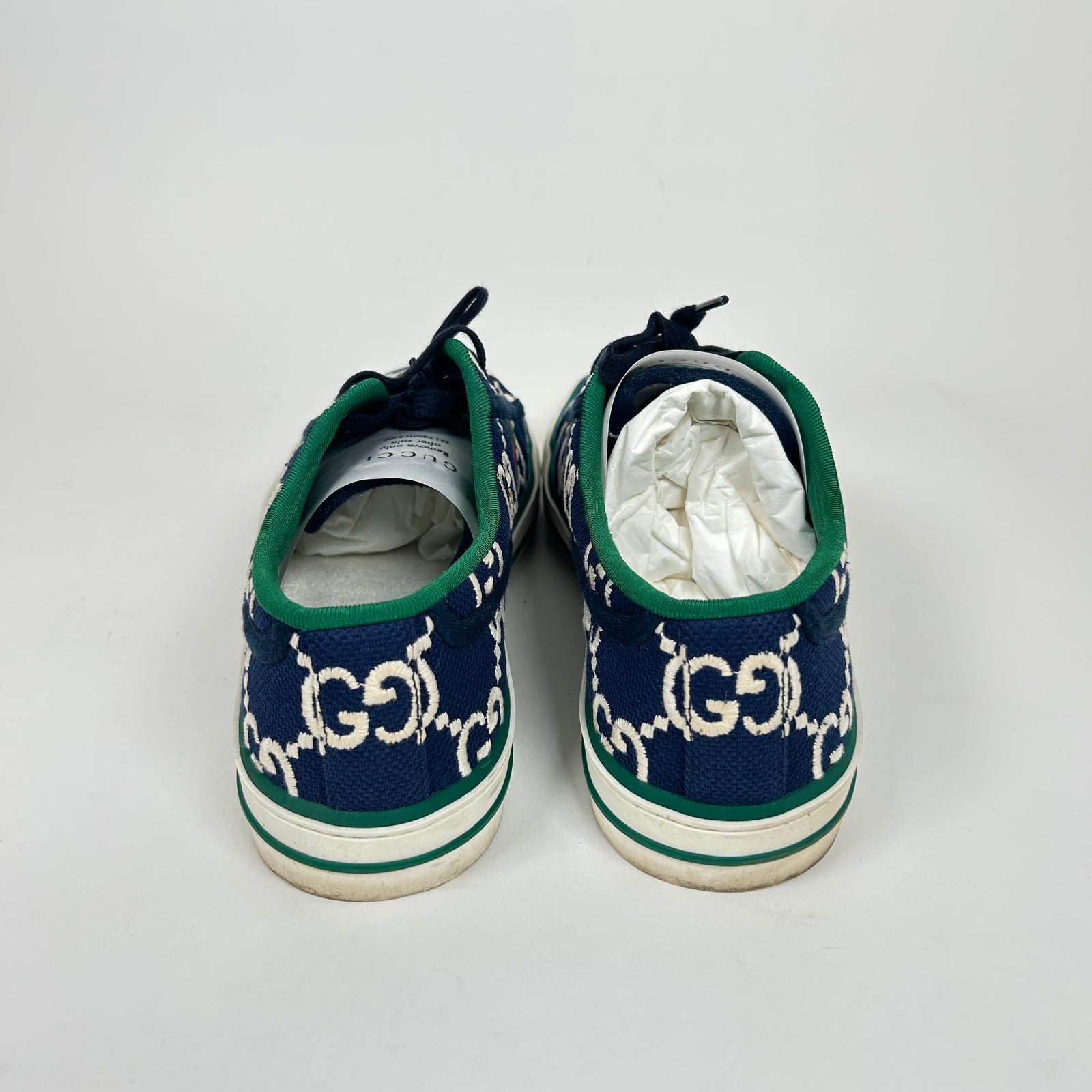 Gucci Dark Blue Tennis 1977 Low Top Sneaker Size GG 9