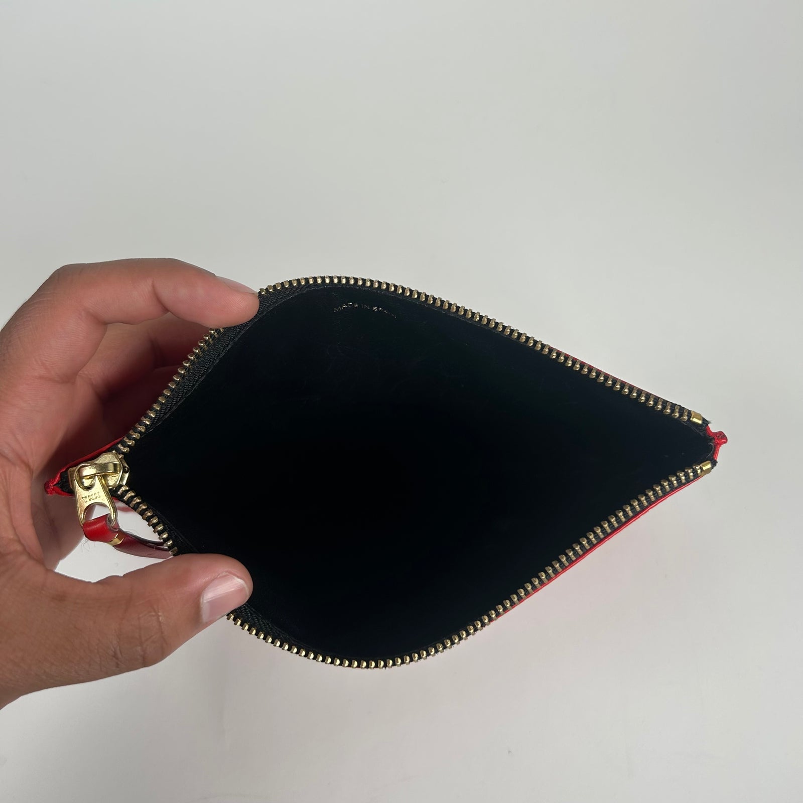 Comme Des Garcons Red Huge Logo Pouch