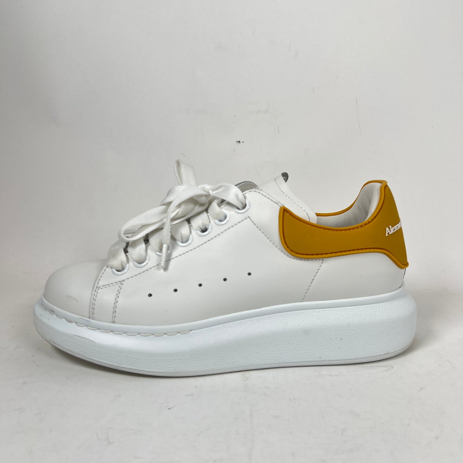 Alexander McQueen White/Yellow Sneaker Size 37