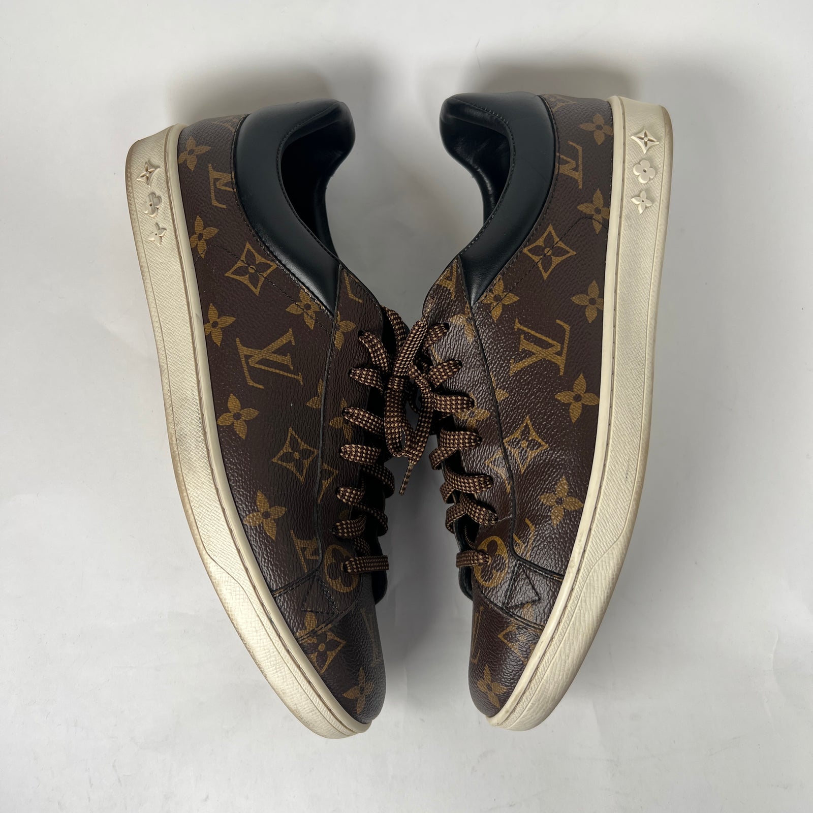 Louis Vuitton Brown Monogram Luxembourg Low-Top Sneaker Size LV 8
