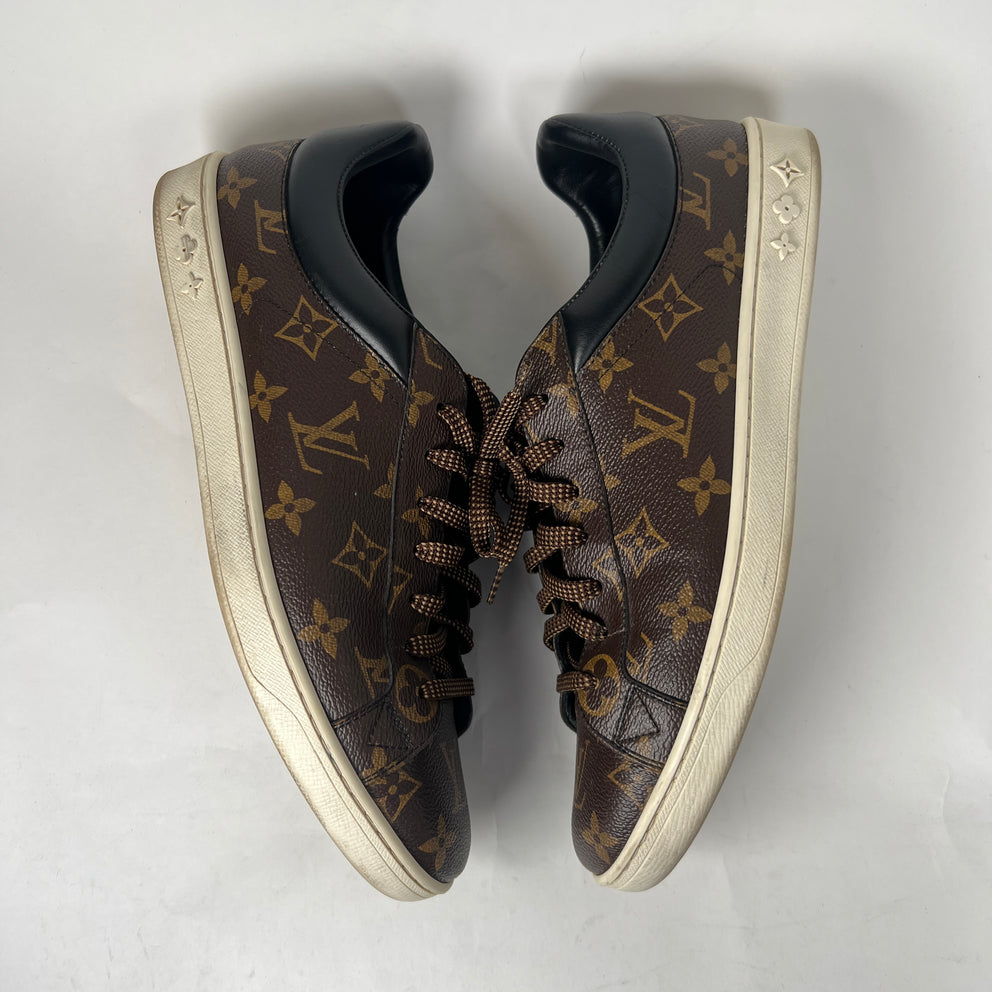 Louis Vuitton Brown Monogram Luxembourg Low-Top Sneaker Size LV 8
