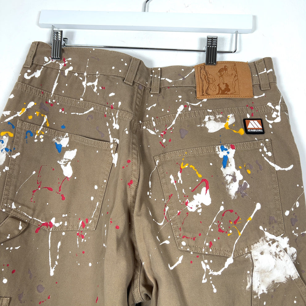 Martine Rose Paint Splatter Carpenter Pants