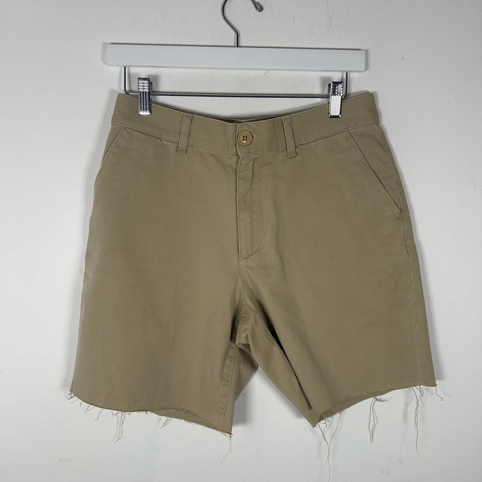 Saint Laurent Khaki Cut-Off Shorts