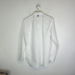 Thom Browne White Tonal 4 Bar Button-Up Oxford Shirt Size 3