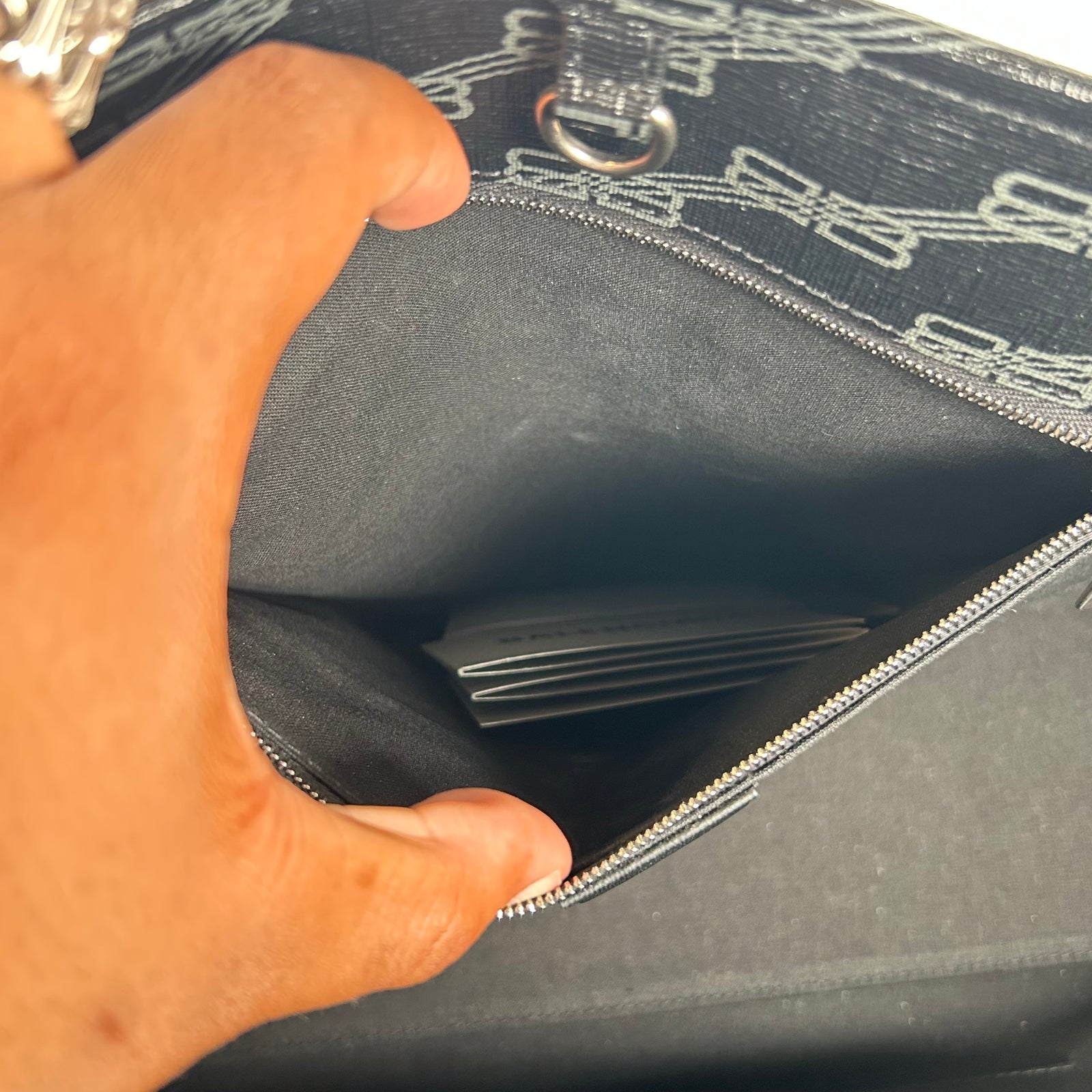 Balenciaga Black BB Monogram Tote Bag