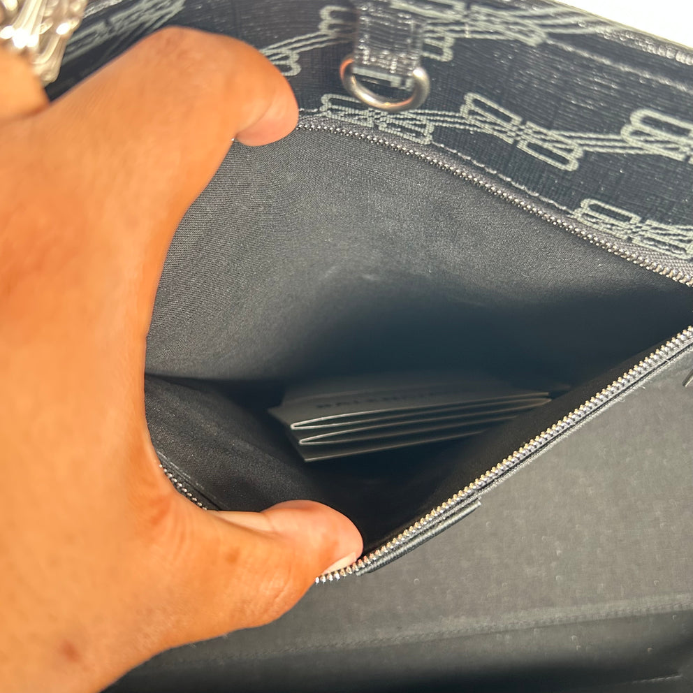 Balenciaga Black BB Monogram Tote Bag