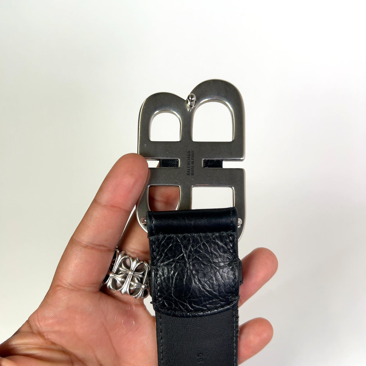 Balenciaga BB Monaco Leather Belt