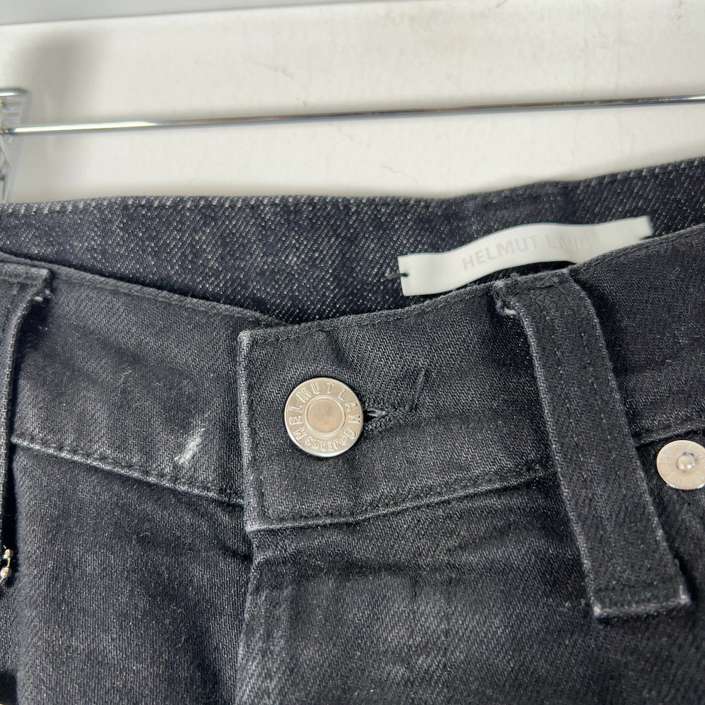 Helmut Lang Waxed Black Jeans