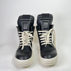Rick Owens Black/Milk Geobasket Sneakers