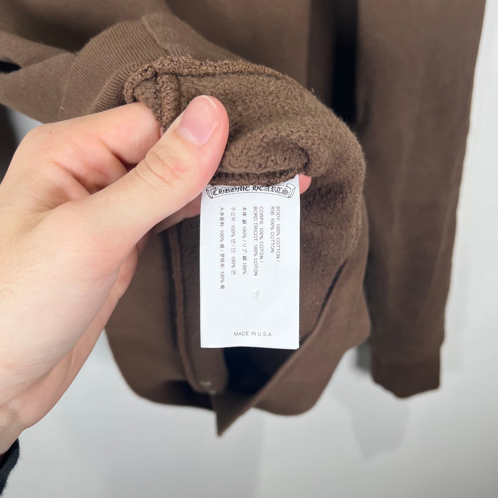 Chrome Hearts Brown 'Slo Ride14' 1/4 Zip Polo Size L