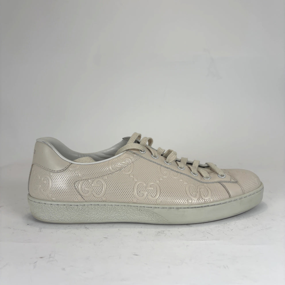 Gucci Ace 'GG' Embossed Lowtop Sneakers