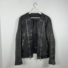 Balmain x HM AW15 Double Zip Leather Biker Jacket