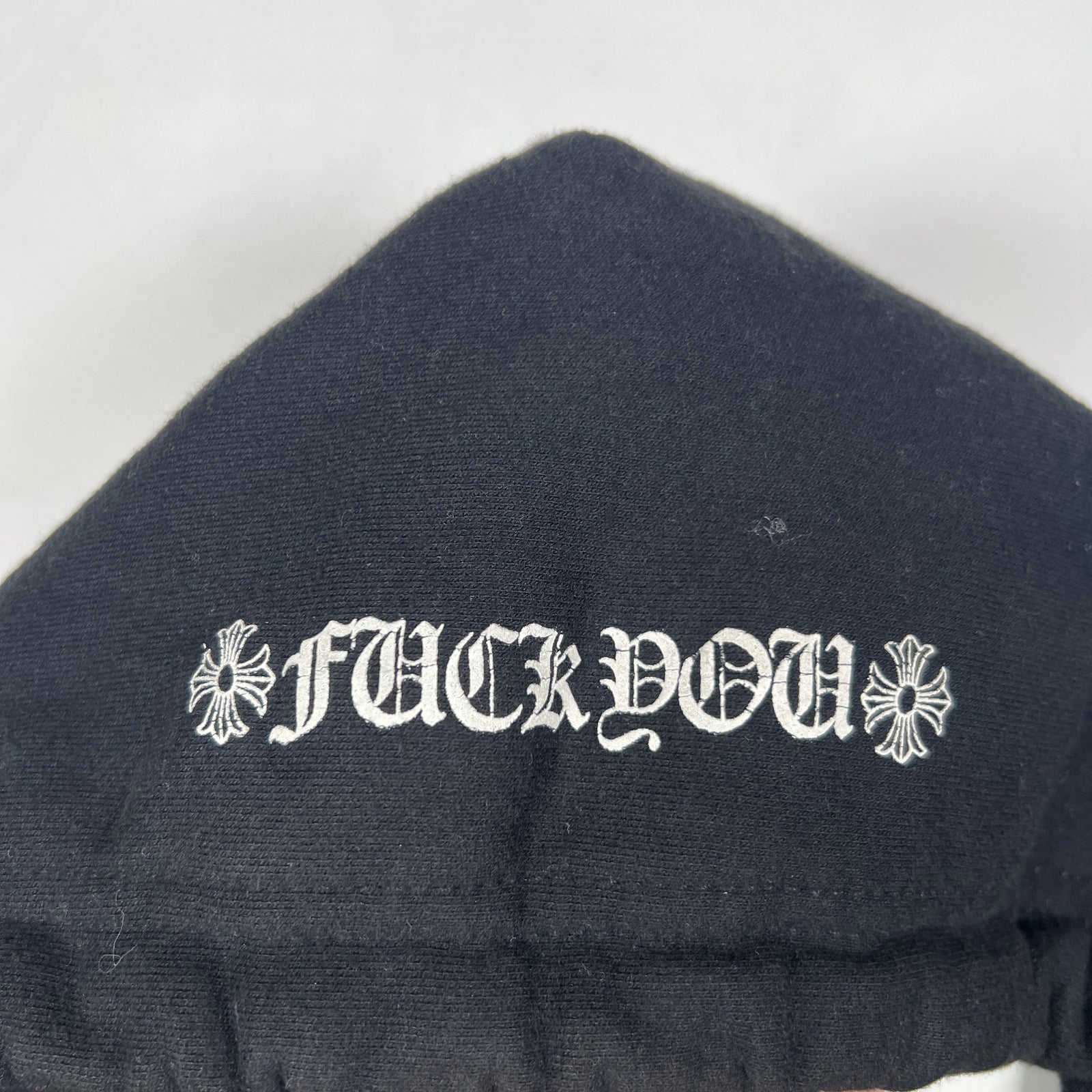 Chrome Hearts Black Vertical Logo Hoodie Size XL