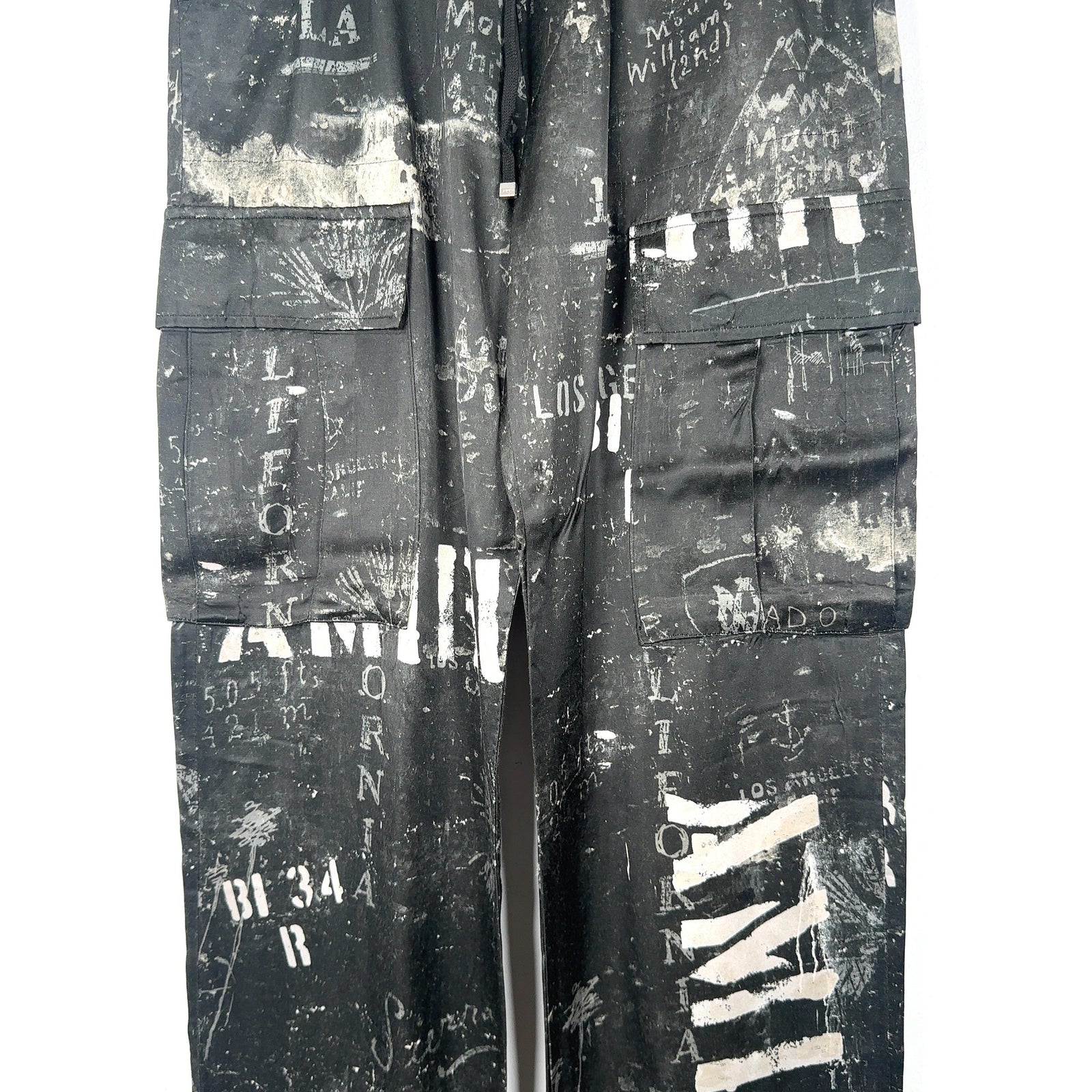 Amiri Army Stencil Silk Pants
