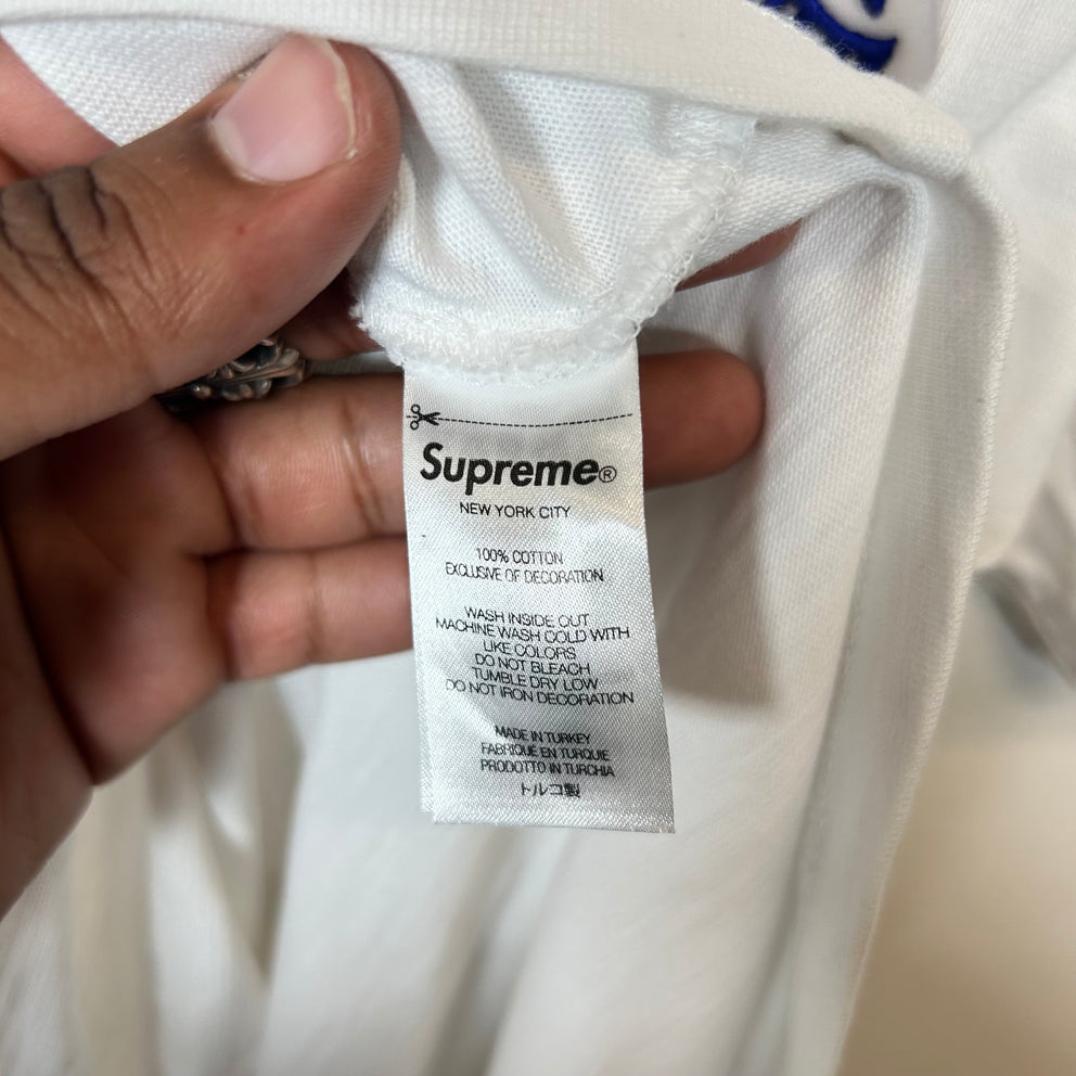 Supreme White Old English T-Shirt Size L