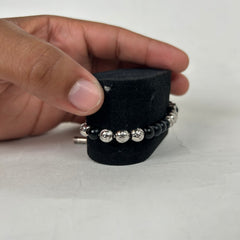 Louis Vuitton Silver Monogram Beaded Bracelet