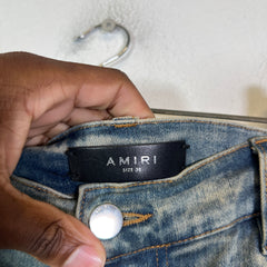 Amiri Dirty Indigo Bandana MX1 Jeans