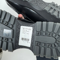 Fendi Black Leather O'Lock Loafers Size 6
