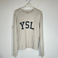 Saint Laurent Beige YSL Sweatshirt Size S