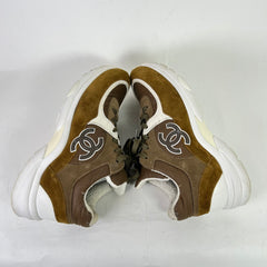 Chanel Olive/Brown Interlocking CC Runners
