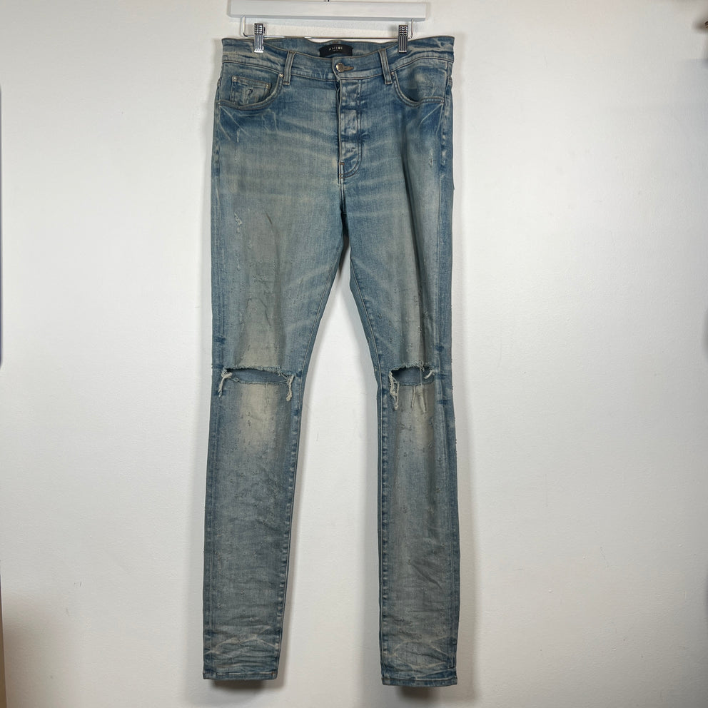 Amiri Distressed Lightwash Jeans Size 34
