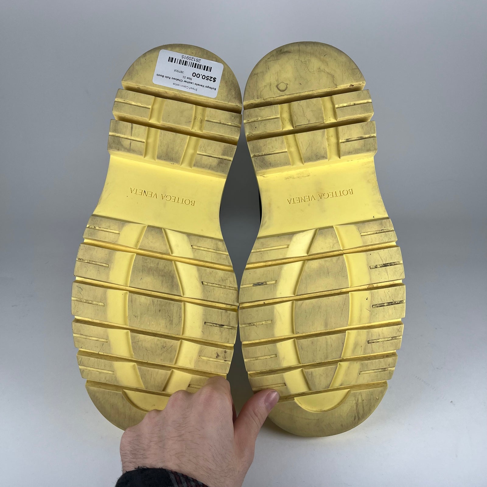 Bottega Veneta Leather Chelsea Rain Boots Size 11