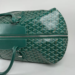 Goyard Goyardine Green Boeing 55 Travel Duffle Bag