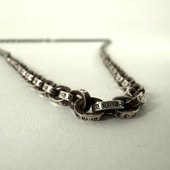 Chrome Hearts 30" Silver 'Paper-Chain' Necklace